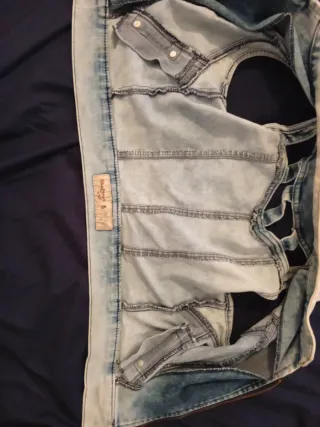 Chaleco vaquero colombiano azul