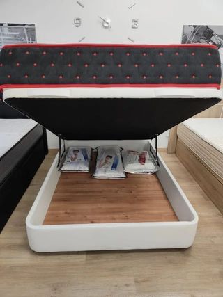Canape abatible, somier + patas y colchones PROMOS