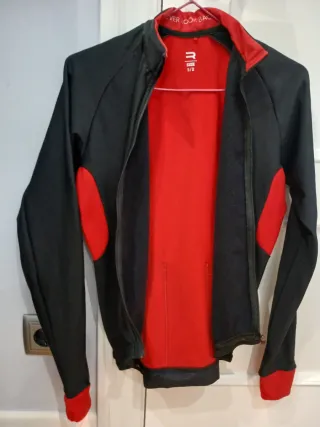 Maillot Finisseur Pro manga larga T-S negro y rojo