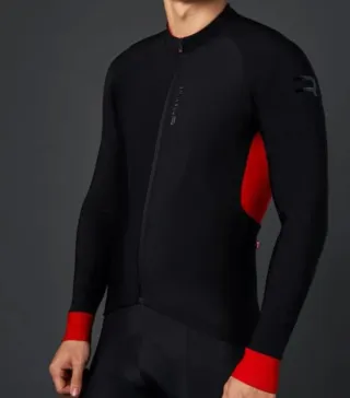 Maillot Finisseur Pro manga larga T-S negro y rojo