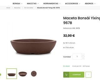 Maceta Yixing Redonda 20cm