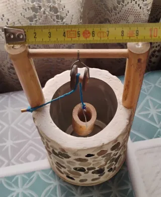 Pozzo Decorativo Artigianale in Pietra e Bambù