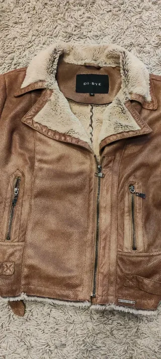 Chaqueta corta piel DI-BYE Marrón Talla M