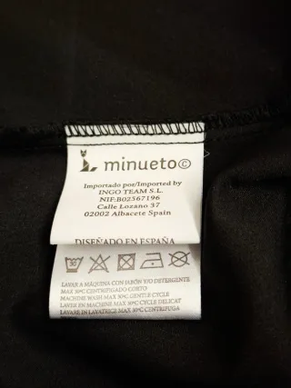 Top Negro de Minueto talla/S