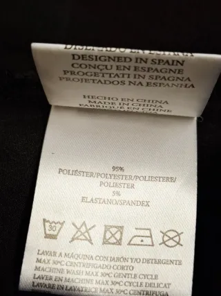 Top Negro de Minueto talla/S