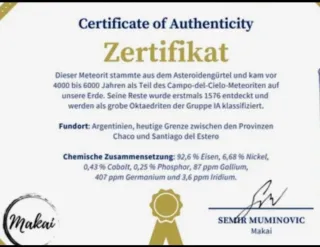 1kg Gran Meteorito Sanador con Certificado 2 Hay