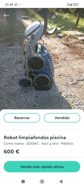 Robot limpiafondos ZODIAC piscina