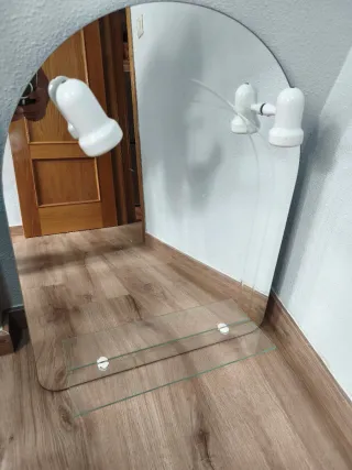Espejo baño con luces y repisa