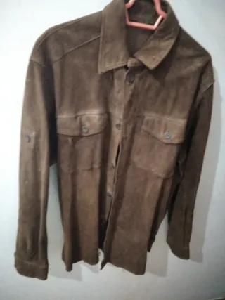 Chaqueta de ante hombre marrón
