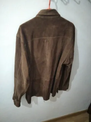Chaqueta de ante hombre marrón