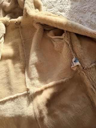 Chaqueta Piel Cordero Beige Talla 44.