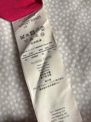 Top Emporio Armani Gris/Fucsia Mujer