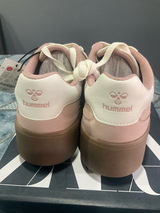 Zapatillas Hummel rosas y blancas talla 41