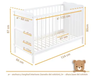 Cuna convertible blanca