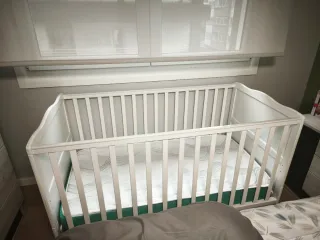 Cuna convertible blanca