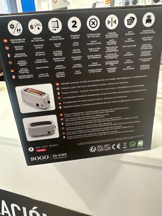 Tostadora SOGO Crispy DUO 1400W 2 ranuras