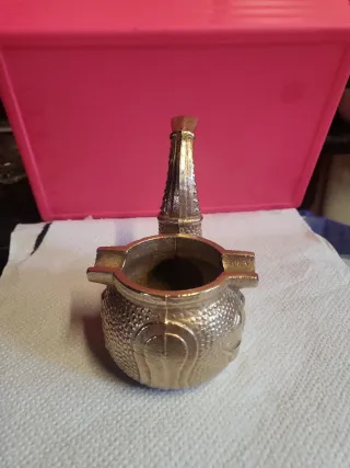 Cenicero Pipa Bronce Figurita