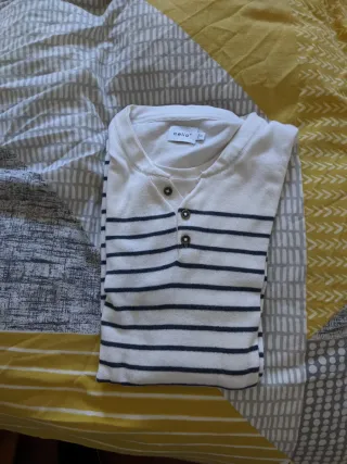 Celio Jersey Rayas Azul Marino y Blanco Talla M