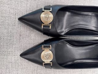 Décolleté Versace Pump Vitello Nero