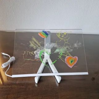Pizarra de dibujo/escritura con LED para niños