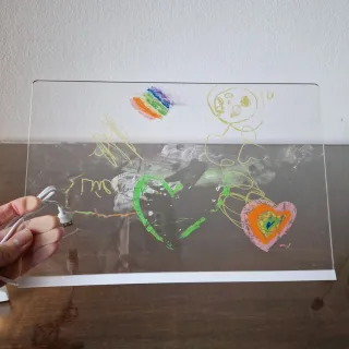 Pizarra de dibujo/escritura con LED para niños
