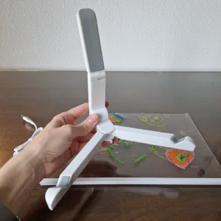 Pizarra de dibujo/escritura con LED para niños