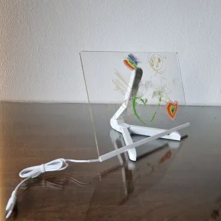 Pizarra de dibujo/escritura con LED para niños