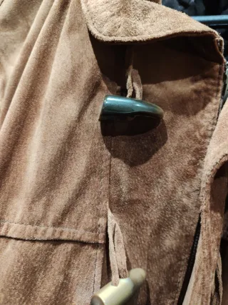 Abrigo de piel marrón para hombre