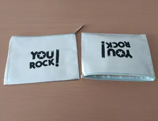 Lote Pack Reventa 4 neceseres plateado YOU ROCK