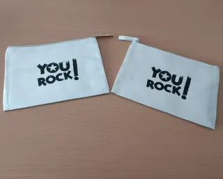 Lote Pack Reventa 4 neceseres plateado YOU ROCK