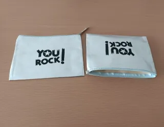 Lote Pack Reventa 4 neceseres plateado YOU ROCK