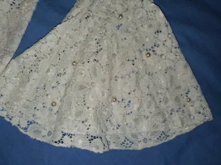 Blusa de encaje blanca talla única