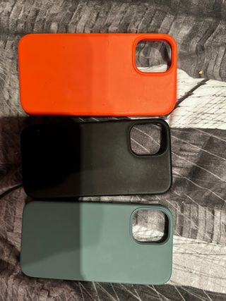 Confezione da 3 custodie per iPhone 12 mini (Arancione, Nero, Verde)