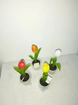 4 Piantine Tulipano Real touch decorative.