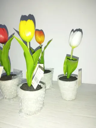 4 Piantine Tulipano Real touch decorative.