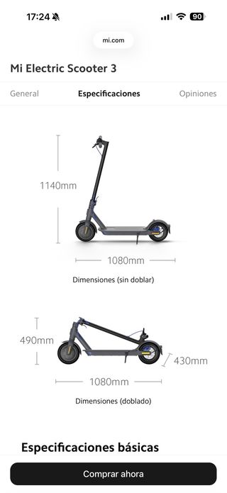 Patinete Eléctrico Xiaomi Mi Scooter 3