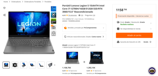 Lenovo Legion 5 15IAH7H Negro