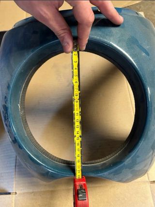 Cúpula moto clásica azul