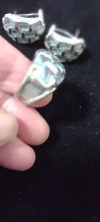 Conjunto Plata 925 Aguamarina Natural