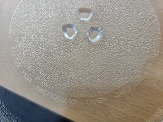 Plato giratorio para microondas de cristal