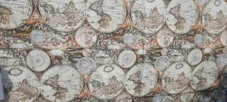 Retal 5.30x2.80 estampado mapas antiguos