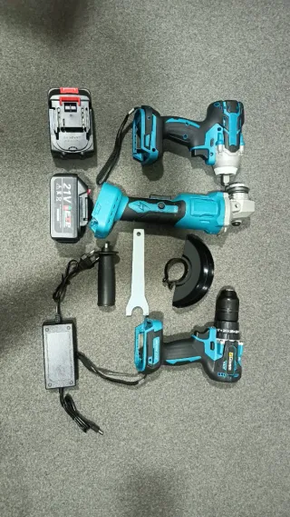 Taladro Radial y llave de impacto a batería