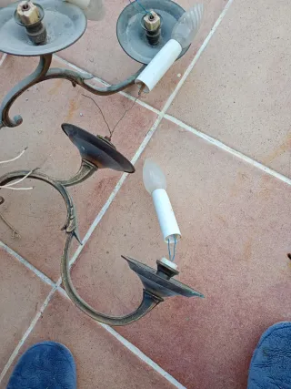 Lámpara de techo antigua metálica