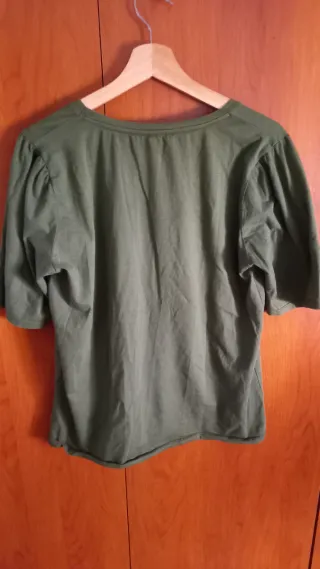 Camisa verde manga corta