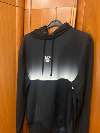 Sudadera SikSilk Negra y Blanca Talla M