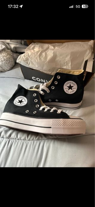 Converse Chuck Taylor Negras Plataforma