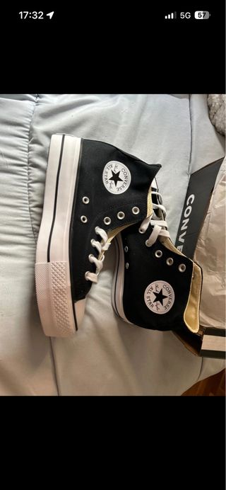 Converse Chuck Taylor Negras Plataforma