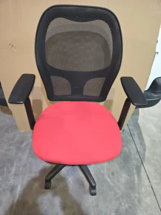 Silla de oficina/estudio ergonómica roja