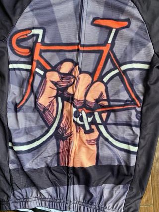 Maillot Ciclismo Diseño Bicicleta Puño