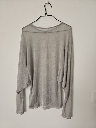 Top Zara metalizado T. M - Nuevo con etiqueta